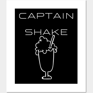 Captain Shake Typography White Design Posters and Art